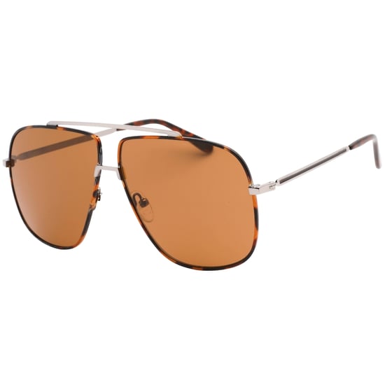 Guess Brown Lens Shiny Light Ruthenium Silver Sunglasses - Image 2