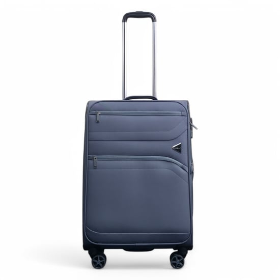Lichtgewicht zachte grijze kofferset met 4 wielen voor handbagage - Image 6