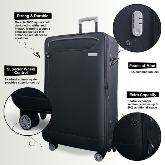 Zachte koffer voor in de cabine 59 x 37 x 23 cm Bagage geschikt voor Easyjet, Ryanair - Image 3