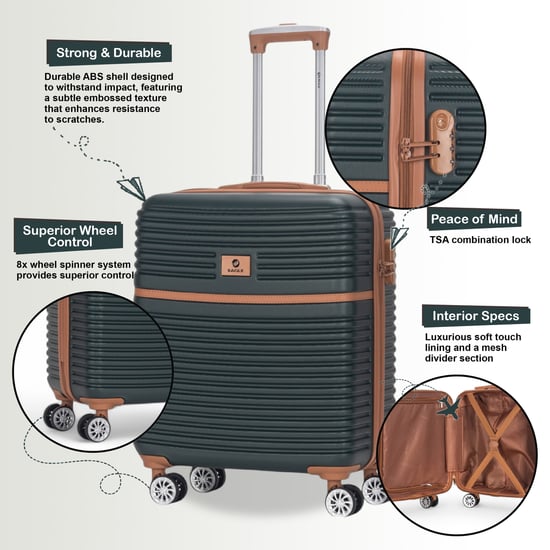 Strong ABS Hardshell Cabin Suitcase 56 x 45 x 25 cm Luggage Suitable for British Airways - Image 3