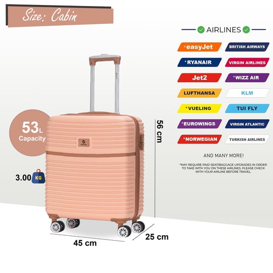 Sterke ABS hardshell handbagagekoffer 56 x 45 x 25 cm Bagage geschikt voor British Airways - Image 2