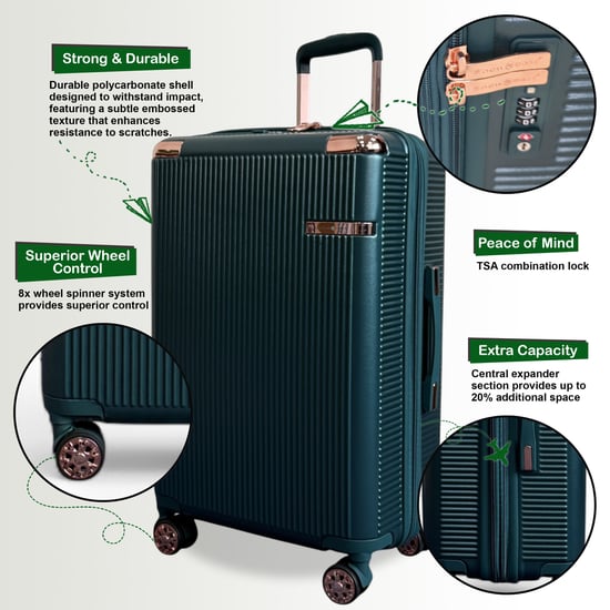 Hard Shell Cabin 55 x 36 x 22 cm PC Suitcase Luggage Suitable for Easyjet, Ryanair - Image 3