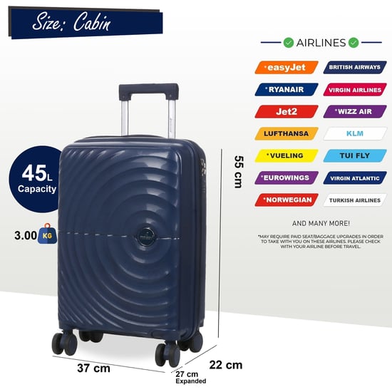 Harde koffer 55 x 37 x 22 cm PP koffer Bagage Geschikt voor Easyjet, Ryanair - Image 2