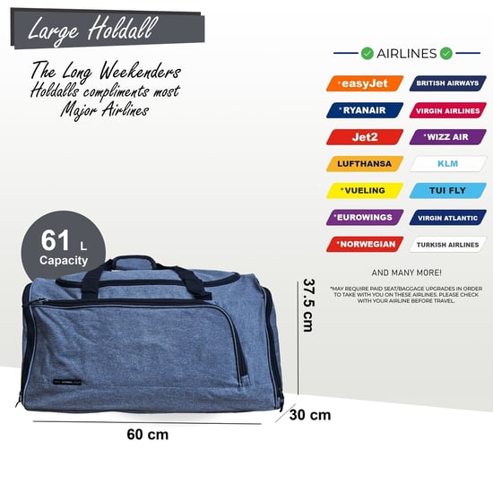 Extra Large Duffel Weekend Holdall Carry-On Cabin Bag Gym Sports Resväska - Image 2