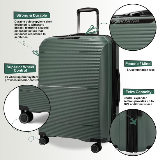 Expanderbar PP Hardshell Cabin Resväska 55 x 39 x 24 cm Bagage Lämplig för Easyjet, Ryanair - Image 3