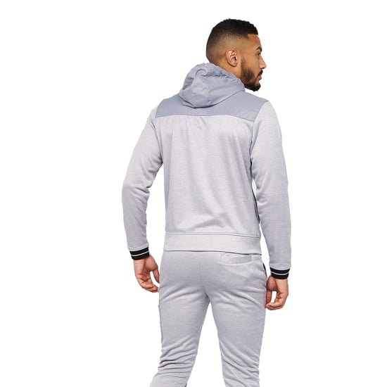 Crosshatch Catmoore Track Top med full dragkedja för män (Grått) - Image 2