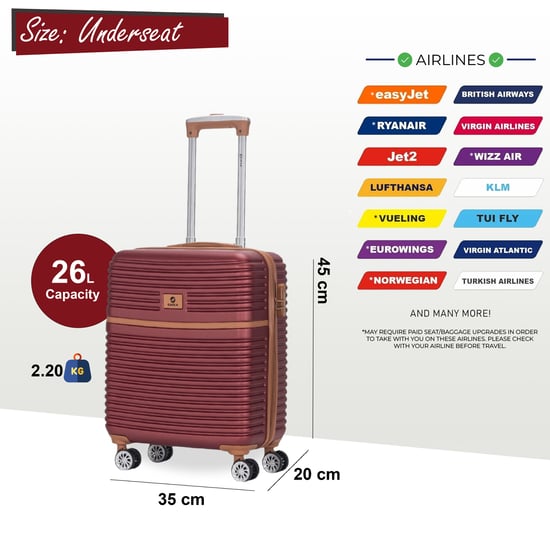ABS Hardshell Underseat Cabin Suitcase 45 x 35 x 20 cm Luggage Suitable for Easyjet - Image 2