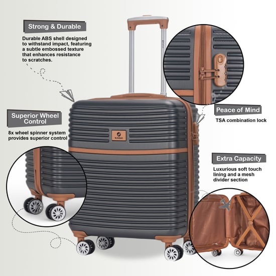 ABS Hardshell Underseat Cabin Suitcase 45 x 35 x 20 cm Luggage Suitable for Easyjet - Image 3