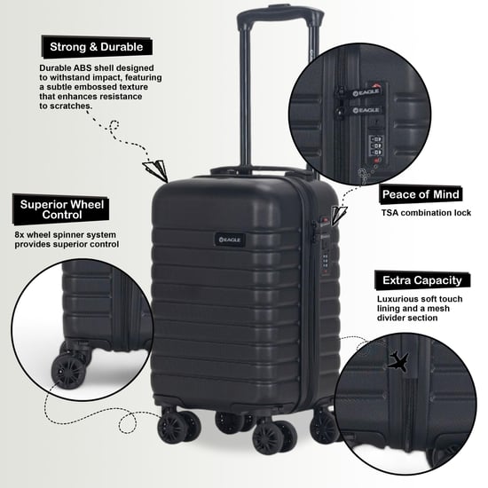 ABS Hardshell Underseat Cabin Suitcase 45 x 25 x 20 cm Luggage Suitable for Rynair - Image 3