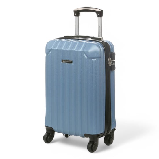 Hard Shell Blue ABS 8 Wheels Underseat Cabin Luggage Suitcase - Image 4