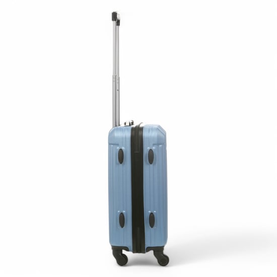 Hard Shell Blue ABS 8 Wheels Underseat Cabin Luggage Suitcase - Image 5