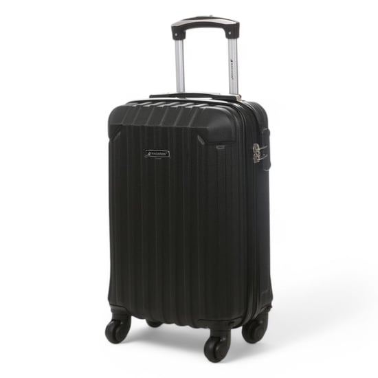 Hard Shell Black ABS 8 Wheels Underseat Cabin Luggage Suitcase - Image 4