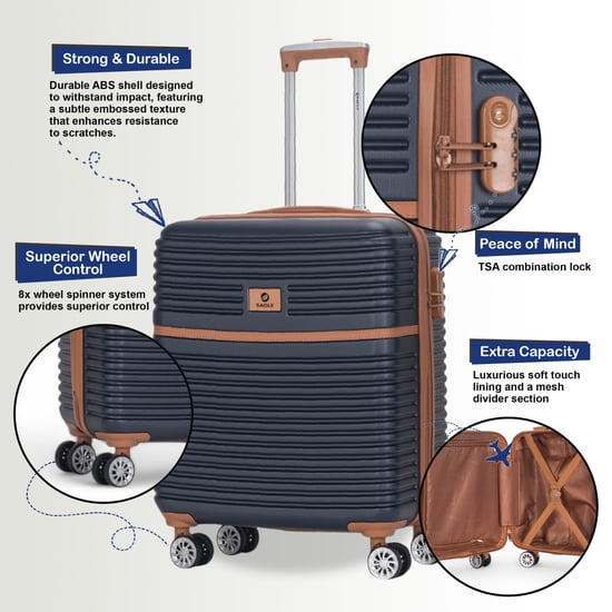 ABS Hardshell Underseat Cabin Suitcase 45 x 35 x 20 cm Luggage Suitable for Easyjet - Image 3