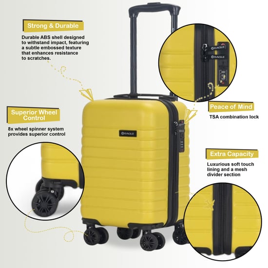 ABS Hardshell Underseat Cabin Suitcase 45 x 25 x 20 cm Luggage Suitable for Rynair - Image 3