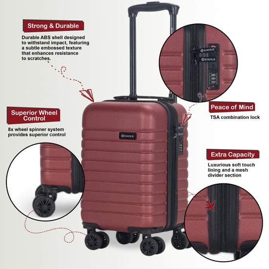 ABS Hardshell Underseat Cabin Suitcase 45 x 25 x 20 cm Luggage Suitable for Rynair - Image 3
