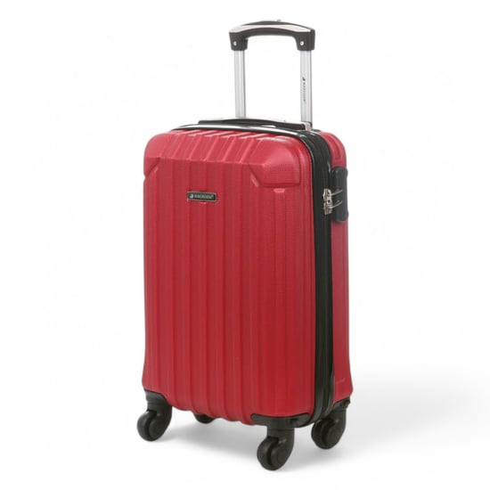 Hard Shell Red ABS 8 Wheels Underseat Cabin Luggage Suitcase - Image 4