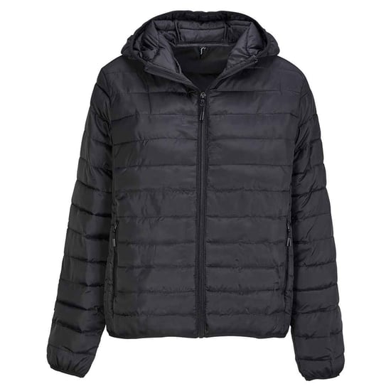 SOLS Dames Stream Gewatteerde Hoodie Jas (Zwart) - Image 1