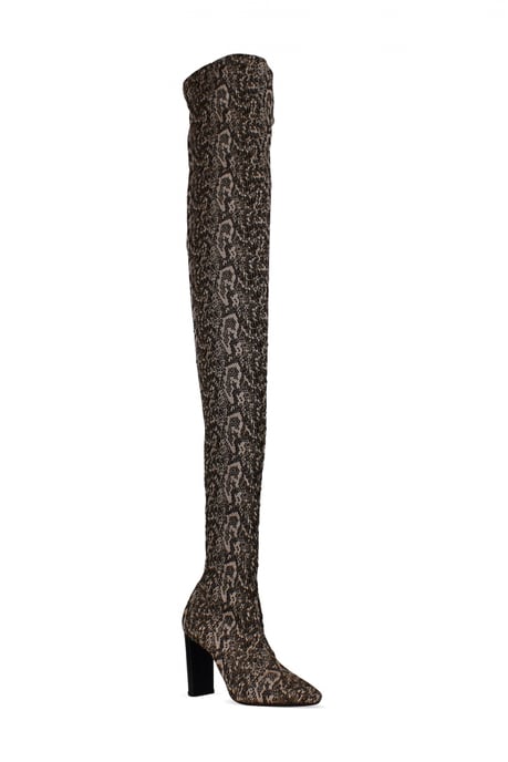 Saint Laurent Moon thigh-high boots Nude - Image 2