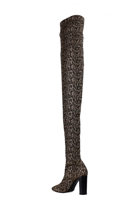Saint Laurent Moon thigh-high boots Nude - Image 3
