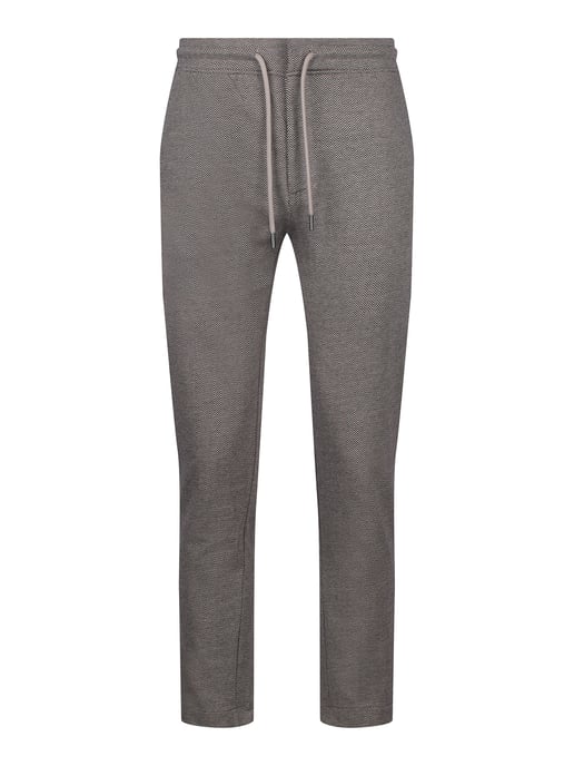 Luke 1977 Men's Genil Smart Herringbone Joggers in Grey - Image 2