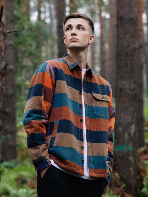 Luke 1977 Men's Bala 4000 Quilted Shacket in Orange - Image 3