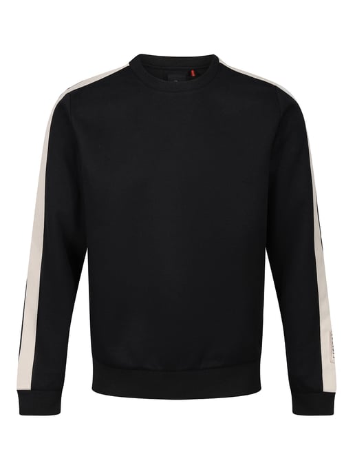 Luke 1977 Men's Massachusetts Tape Detail Sweatshirt in Black - Image 2