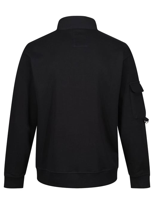 Luke 1977 Men's Davao Zip Neck Sweatshirt in Black - Image 5