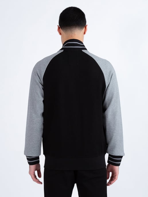 Luke 1977 Men's Malone Zip Through Textured Sweatshirt in Black - Image 5