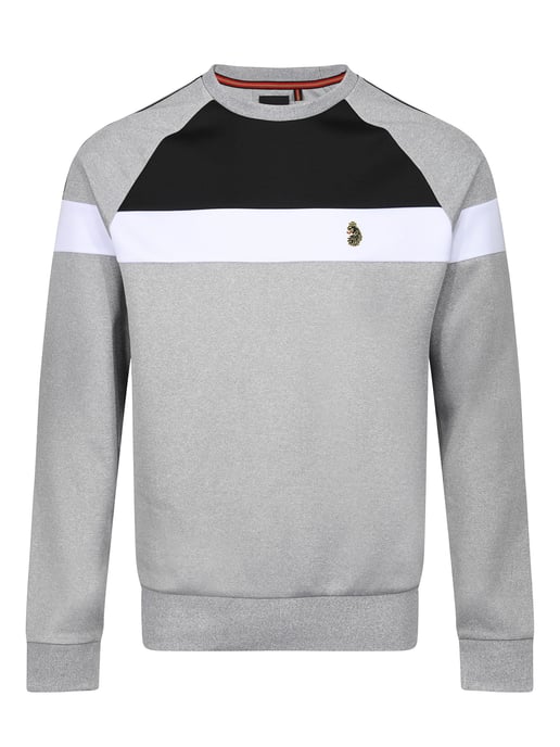 Luke 1977 Men's Adam 3 Panelled Sweatshirt in Grey - Image 2