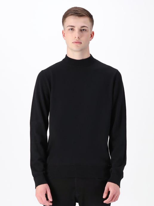 Luke 1977 Men's Jenson Funnel Neck Knitted Jumper in Black - Image 1