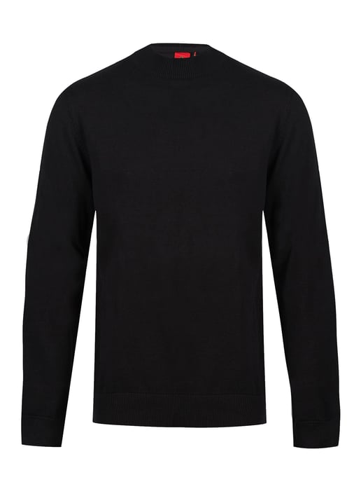 Luke 1977 Men's Jenson Funnel Neck Knitted Jumper in Black - Image 2