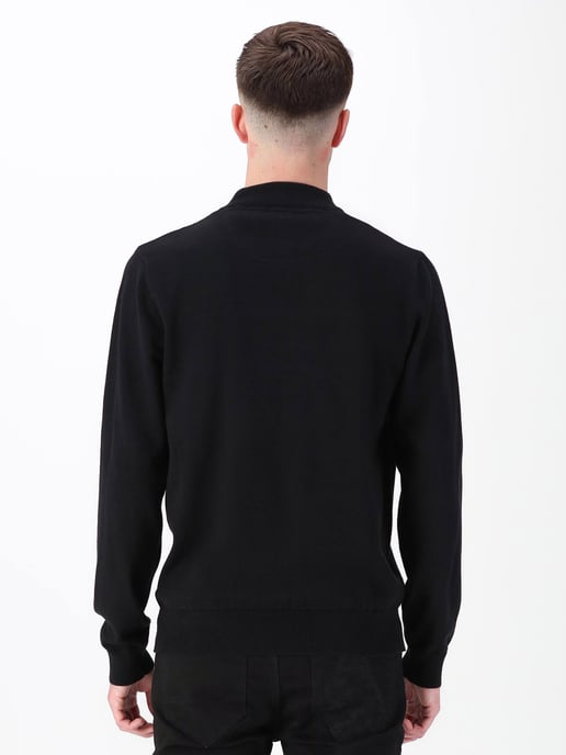 Luke 1977 Men's Jenson Funnel Neck Knitted Jumper in Black - Image 4