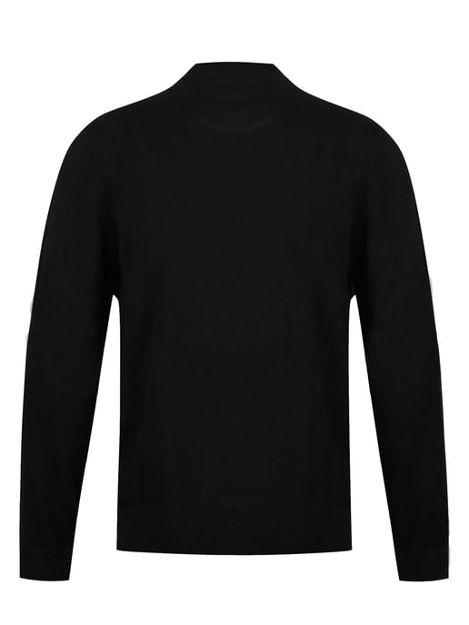 Luke 1977 Men's Jenson Funnel Neck Knitted Jumper in Black - Image 5