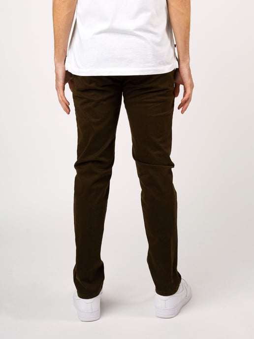 Luke 1977 Men's Alpa Tapered Slim Fit Chinos Trousers in Green - Image 4
