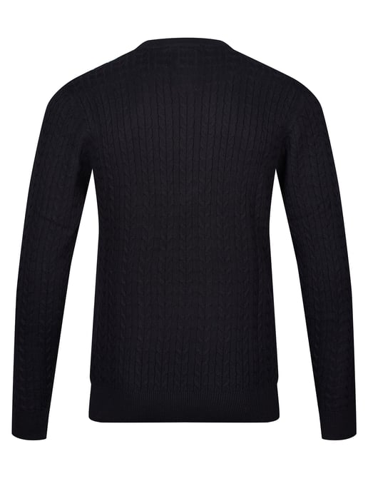 Luke 1977 Men's The Hamptons Textured Knitted Jumper in Black - Image 5