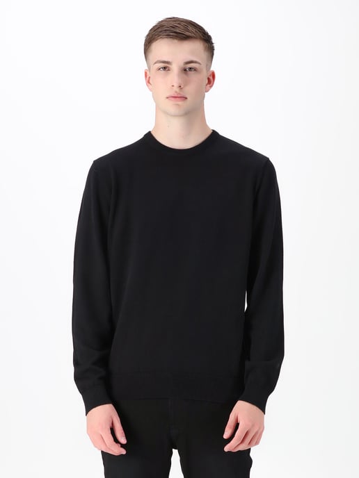 Luke 1977 Men's Noah Super Fine Crew Knit Jumper in Black - Image 1