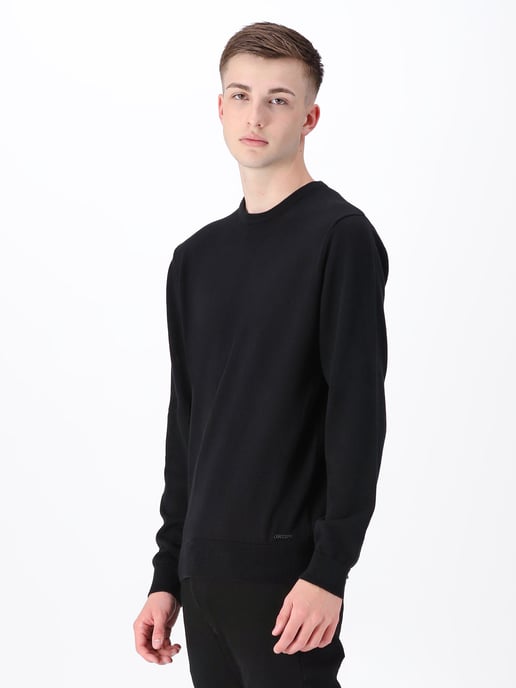 Luke 1977 Men's Noah Super Fine Crew Knit Jumper in Black - Image 3
