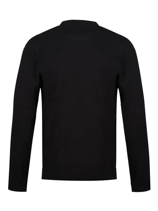 Luke 1977 Men's Noah Super Fine Crew Knit Jumper in Black - Image 5