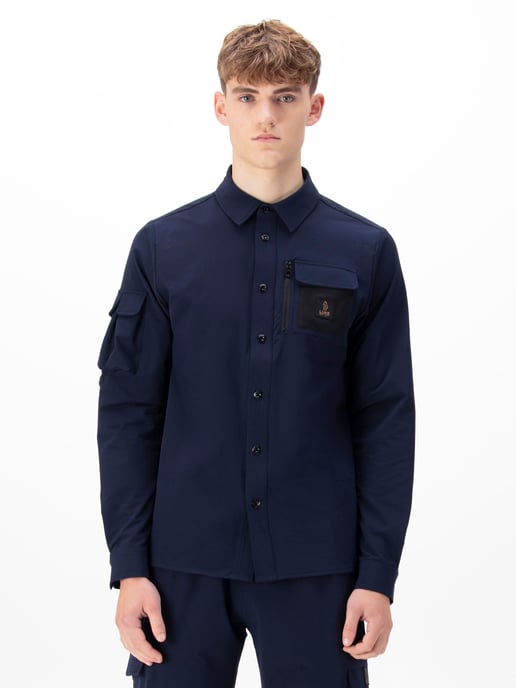 Luke 1977 Men's Hulun Technical Overshirt in Blue - Image 1