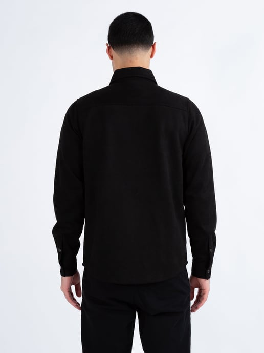 Luke 1977 Men's Donovan 1000 Premium Faux Suede Overshirt in Black - Image 5