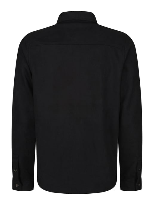 Luke 1977 Men's Donovan 1000 Premium Faux Suede Overshirt in Black - Image 6
