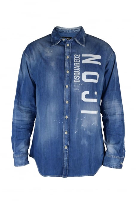 Dsquared2 Denim Shirt Blue - Image 1