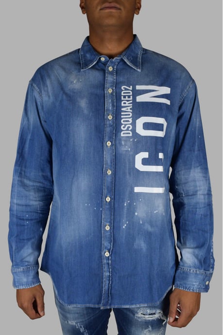 Dsquared2 Denim Shirt Blue - Image 2
