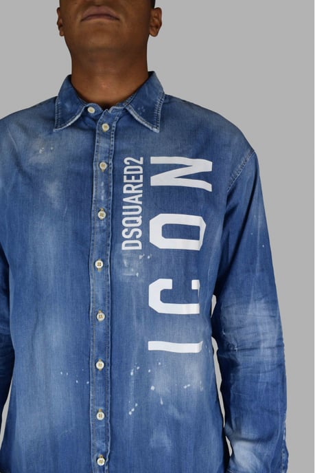 Dsquared2 Denim Shirt Blue - Image 3