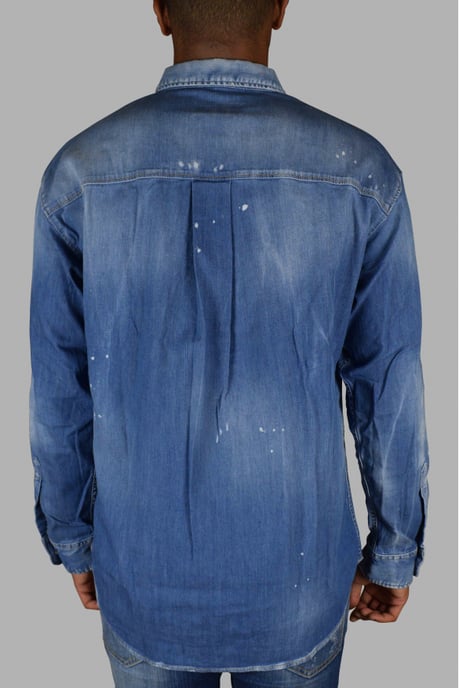 Dsquared2 Denim Shirt Blue - Image 4