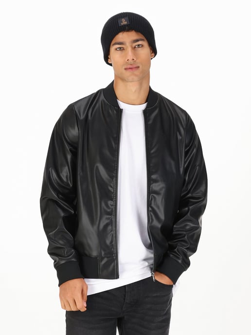 Luke 1977 Men's Tovey Debossed Bomber Jacket in Black - Image 1