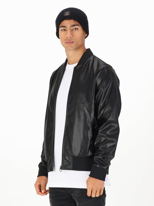 Luke 1977 Men's Tovey Debossed Bomber Jacket in Black - Image 3