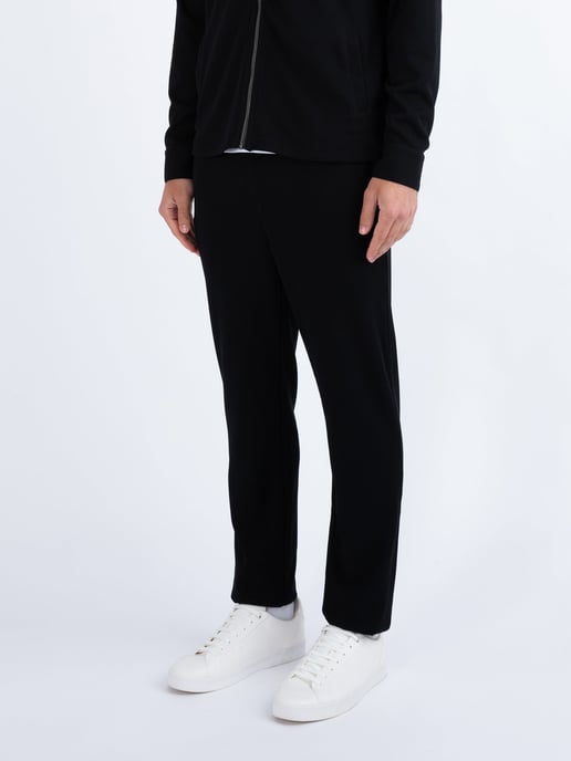Luke 1977 Men's Cordon Stretch Cord Textured Trousers in Black - Image 1
