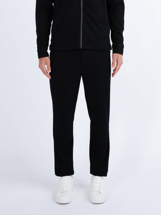 Luke 1977 Men's Cordon Stretch Cord Textured Trousers in Black - Image 3