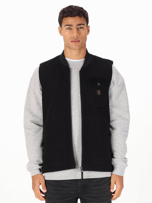 Luke 1977 Men's Vyrnwy Quilted Gilet in Black - Image 3